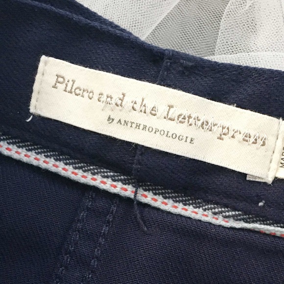 Anthropologie navy blue mini skirt - Picture 4 of 5